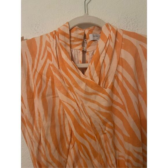 Derek Lam CrossFront Zebra Print Midi Dress Italian size 38 - Picture 6 of 11